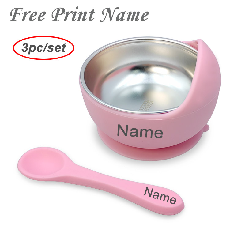 Baby Food Dispensing Spoon - 3Pcs Set Baby Feeding Bowl With