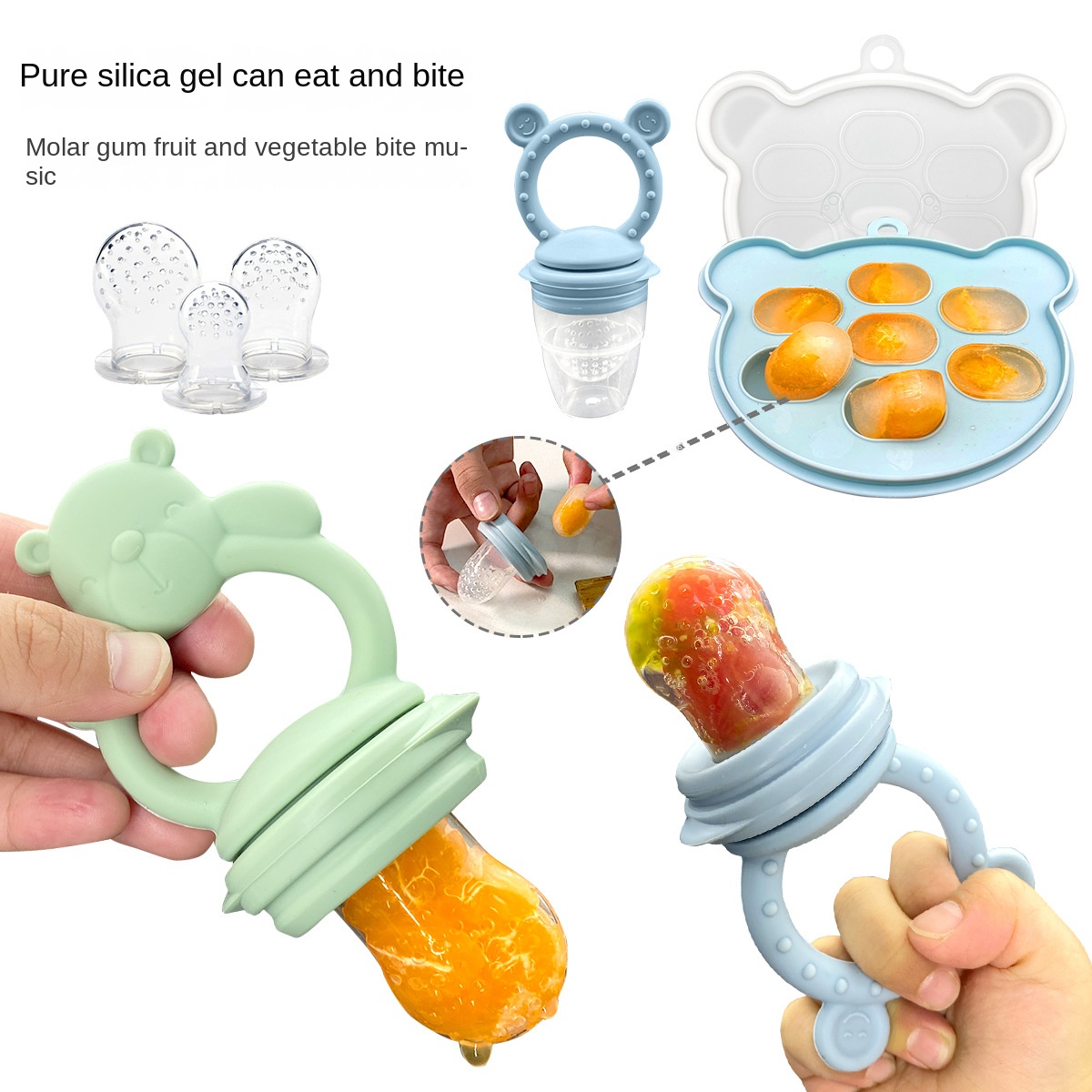 Baby Food Bites - Food Grade Silicone Baby Teether Eco