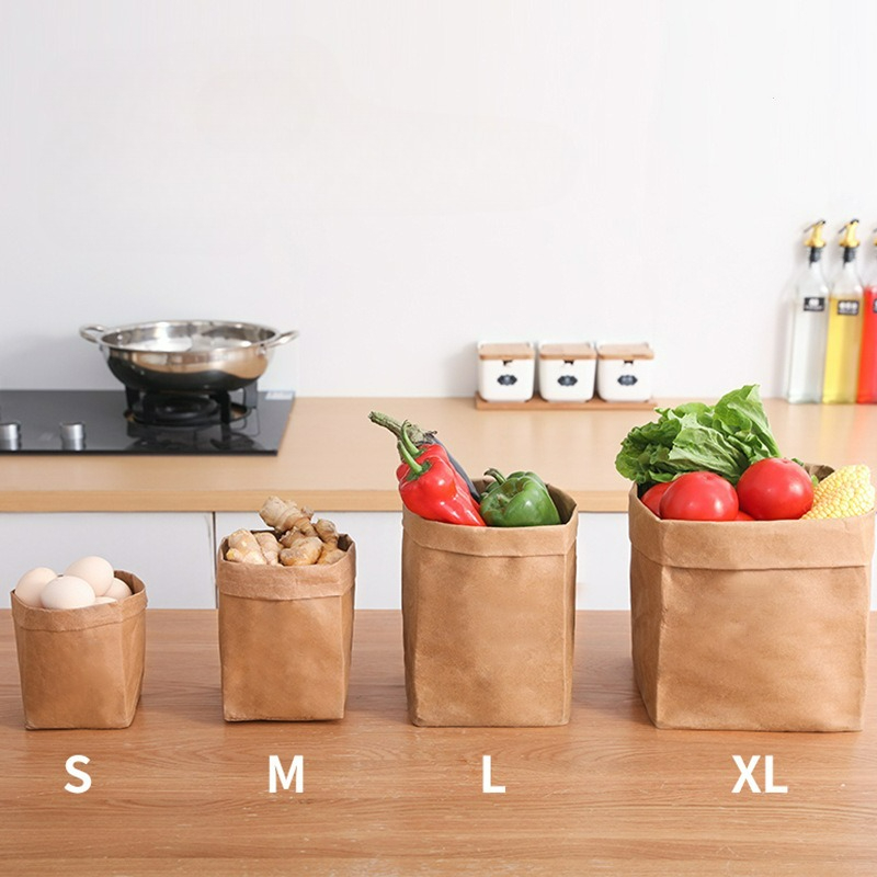 Kraft Paper Bag Washable Paper - Food Pouch Reusable recension och pris