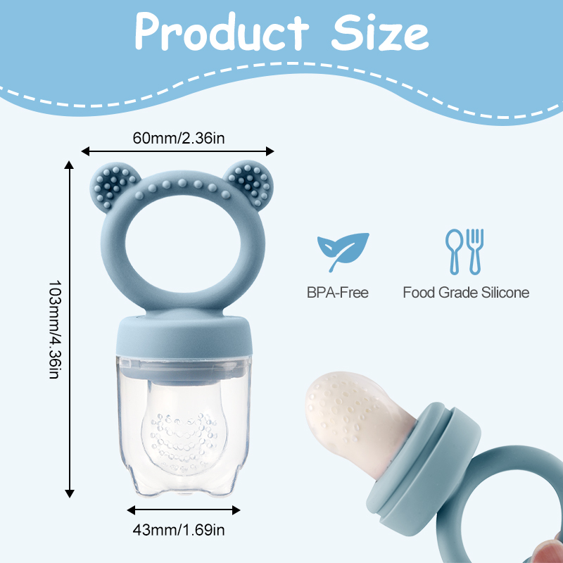 Silicone Bear Shaped Baby Frui - Baby Food Bites recension och pris