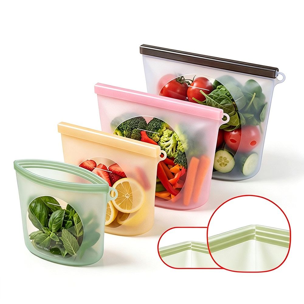 Silicone Food Preservation Bag - Food Pouch Reusable recension och pris