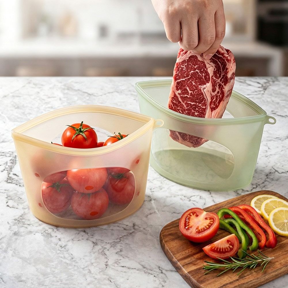 Silicone Food Preservation Bag - Food Pouch Reusable recension och pris