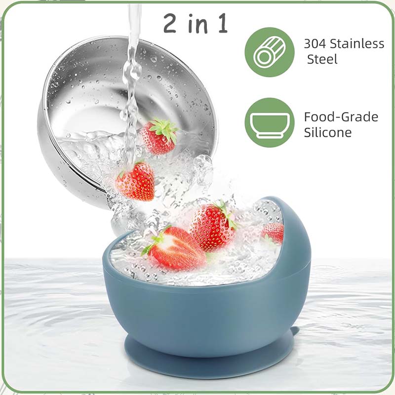 3Pcs Set Baby Feeding Bowl Wit - Baby Food Dispensing Spoon recension och pris