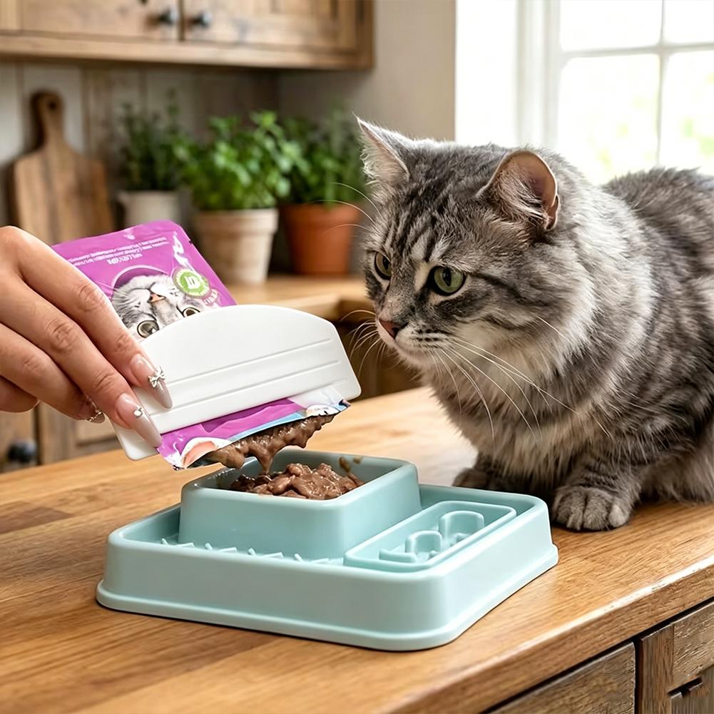 New Cat Treat Dispenser Squeez - Food Pouch Reusable recension och pris
