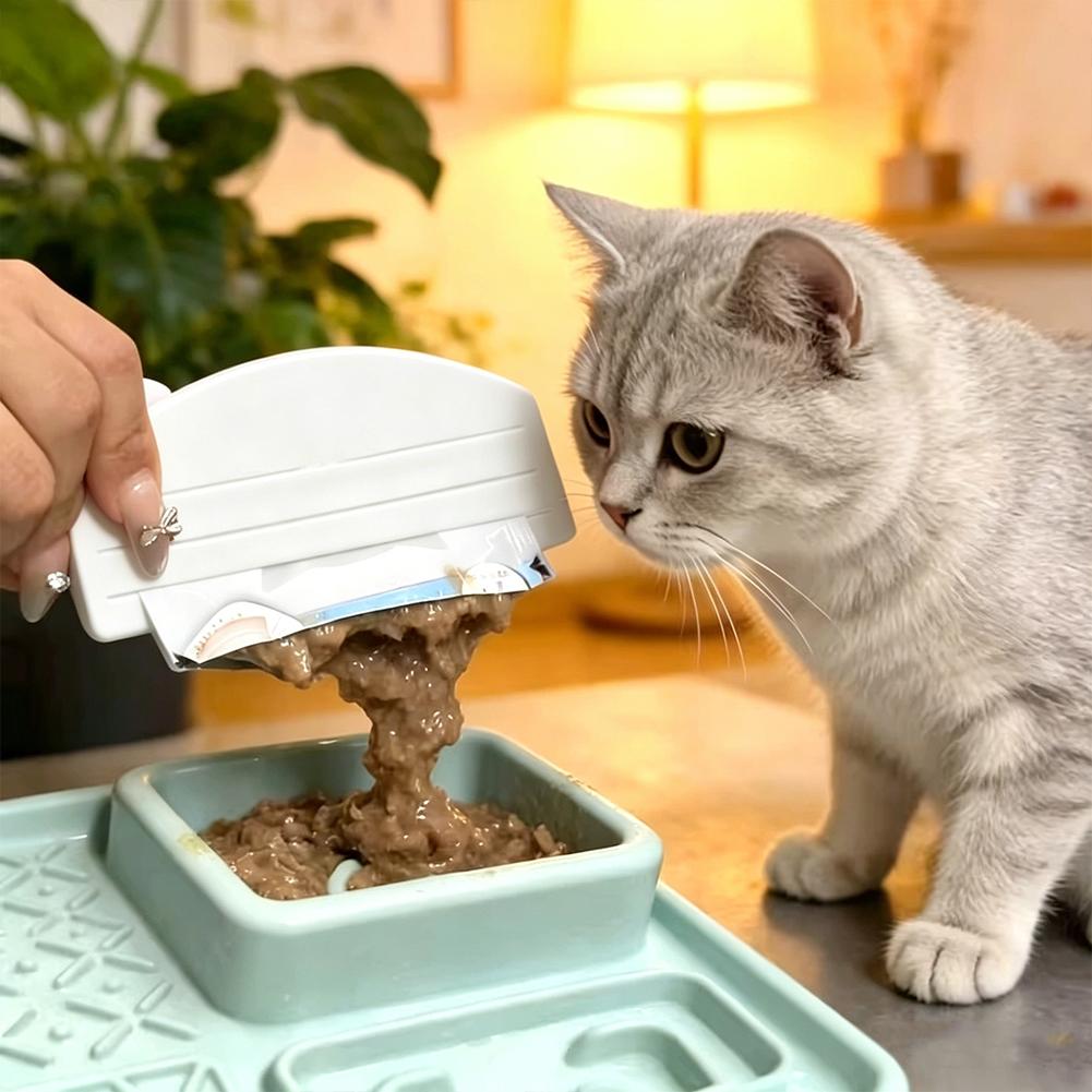 New Cat Treat Dispenser Squeez - Food Pouch Reusable recension och pris