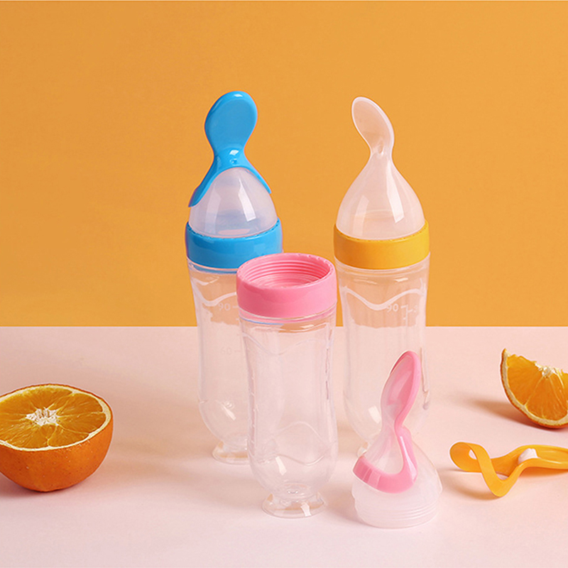 Squeezing Feeding Bottle Silic - Baby Food Dispensing Spoon recension och pris