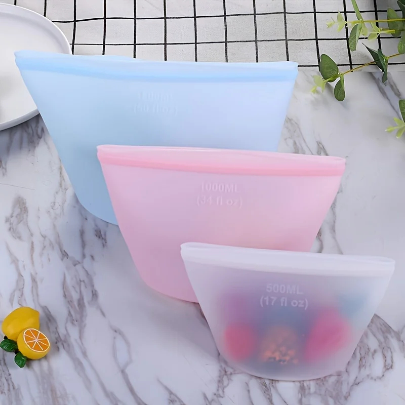 Reusable Silicone Storage Bags - Food Pouch Reusable recension och pris