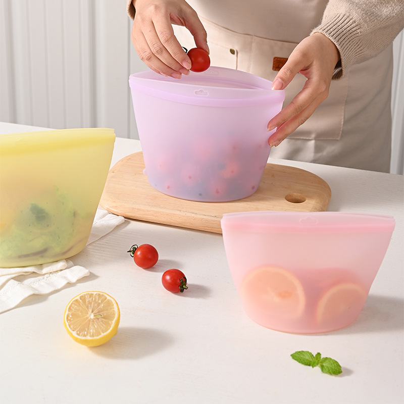 Self-Sealing Silicone Storage  - Food Pouch Reusable recension och pris