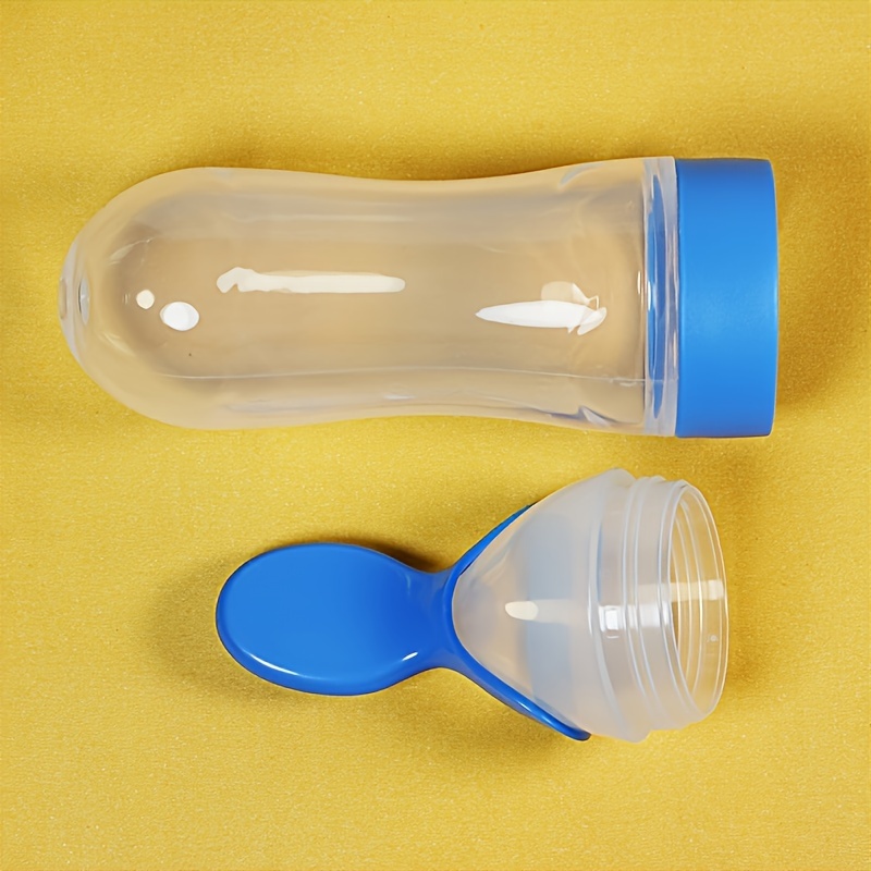 Baby Feeding Silicone Bottle w - Baby Food Dispensing Spoon recension och pris