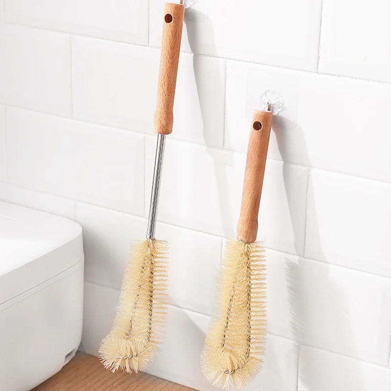 Long Wooden Handle Bottle Brus - Baby Food Dispensing Spoon recension och pris