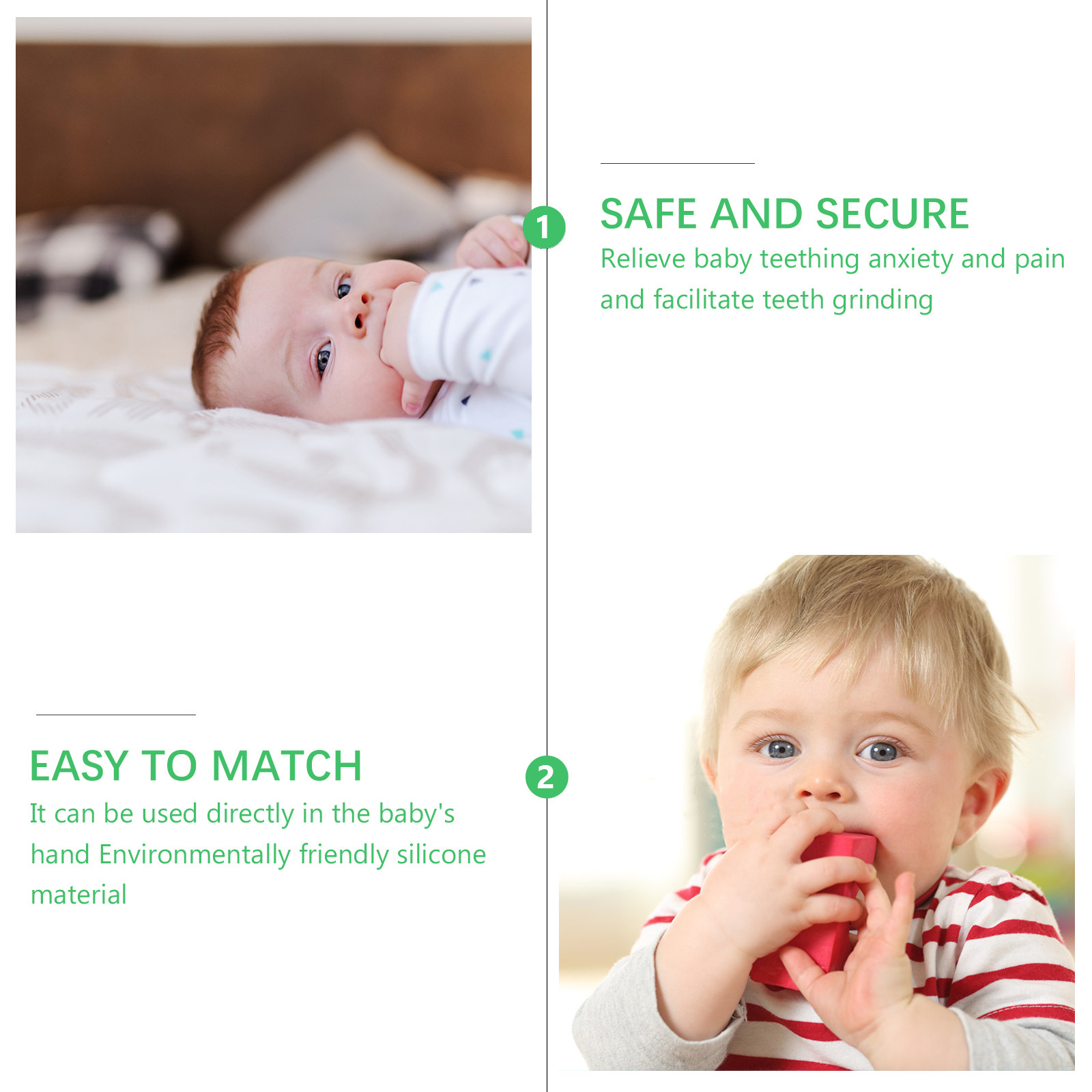 3Pcs Food Grade Silicone Baby  - Baby Food Teether recension och pris