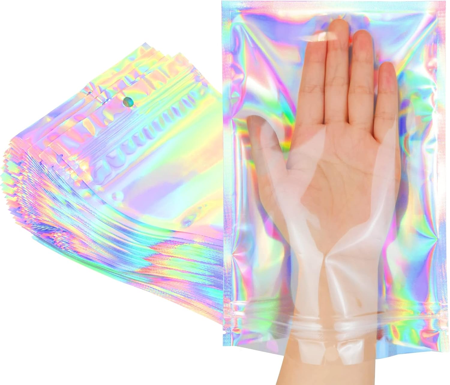 10-100pcs Rainbow Self Sealing - Food Pouch Reusable recension och pris