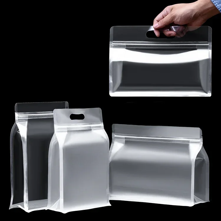 50pcs Transparent Frosted Zipl - Food Pouch Reusable recension och pris