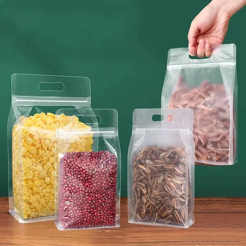 50pcs Transparent Frosted Zipl - Food Pouch Reusable recension och pris