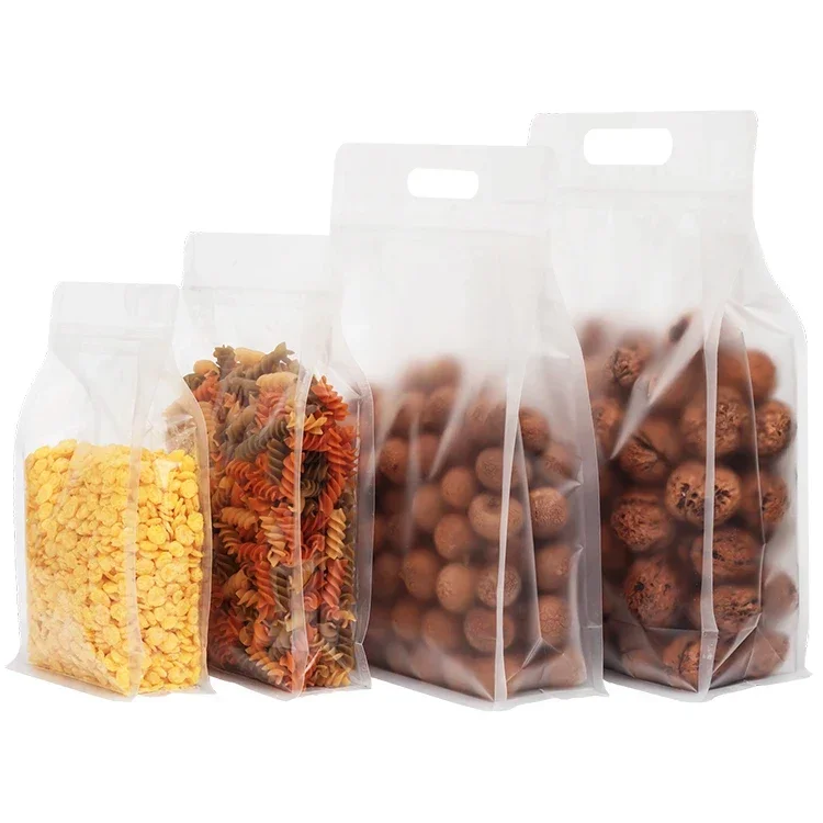 50pcs Transparent Frosted Zipl - Food Pouch Reusable recension och pris